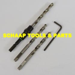 Centrotec Spiraalboor HSS  6,5 mm x 63 mm in boorhouder met 2 reserveboren  CE/M-Set | 493428